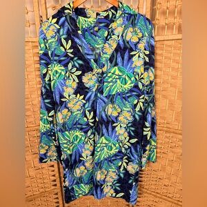 Lilly Pulitzer Floral Shift Dress w/Pockets Size Small